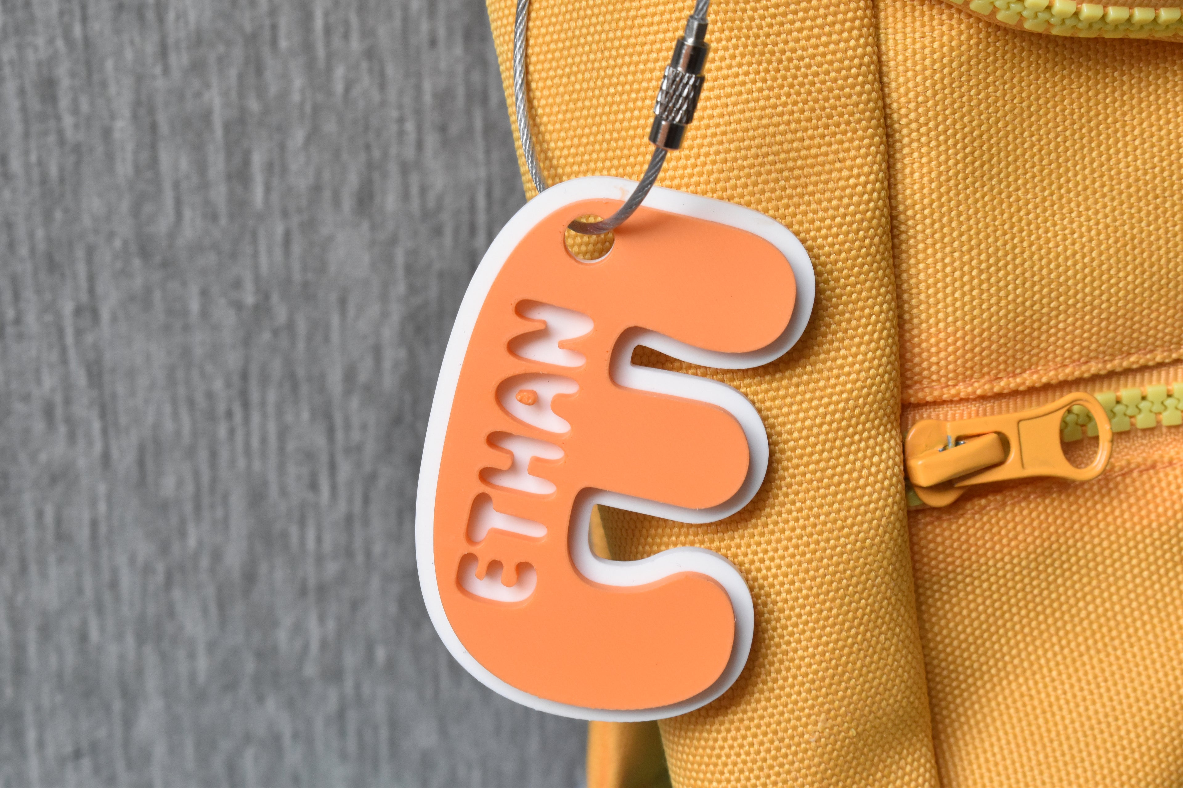 Personalized Kids Initial Name Tag