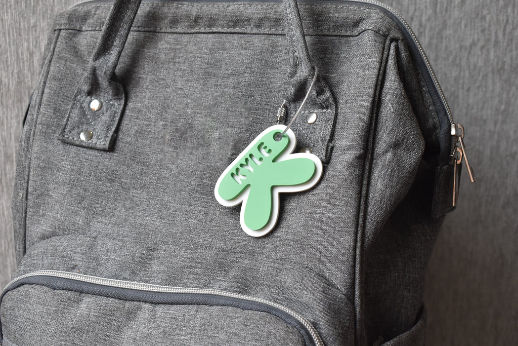 Personalized Kids Initial Name Tag