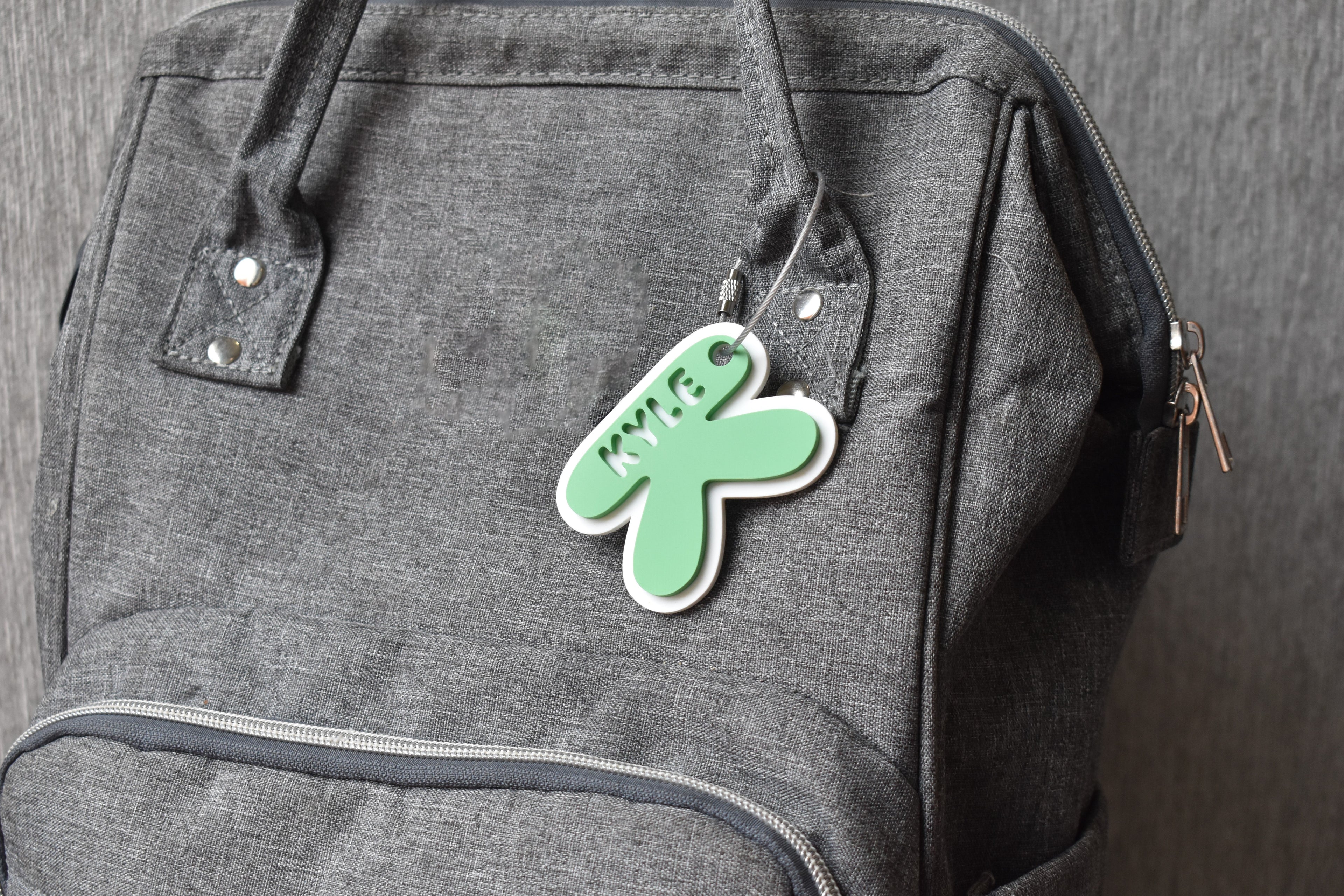 Personalized Kids Initial Name Tag