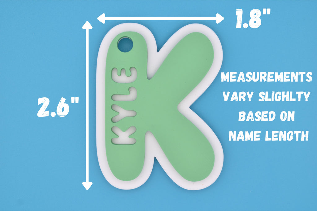 Personalized Kids Initial Name Tag
