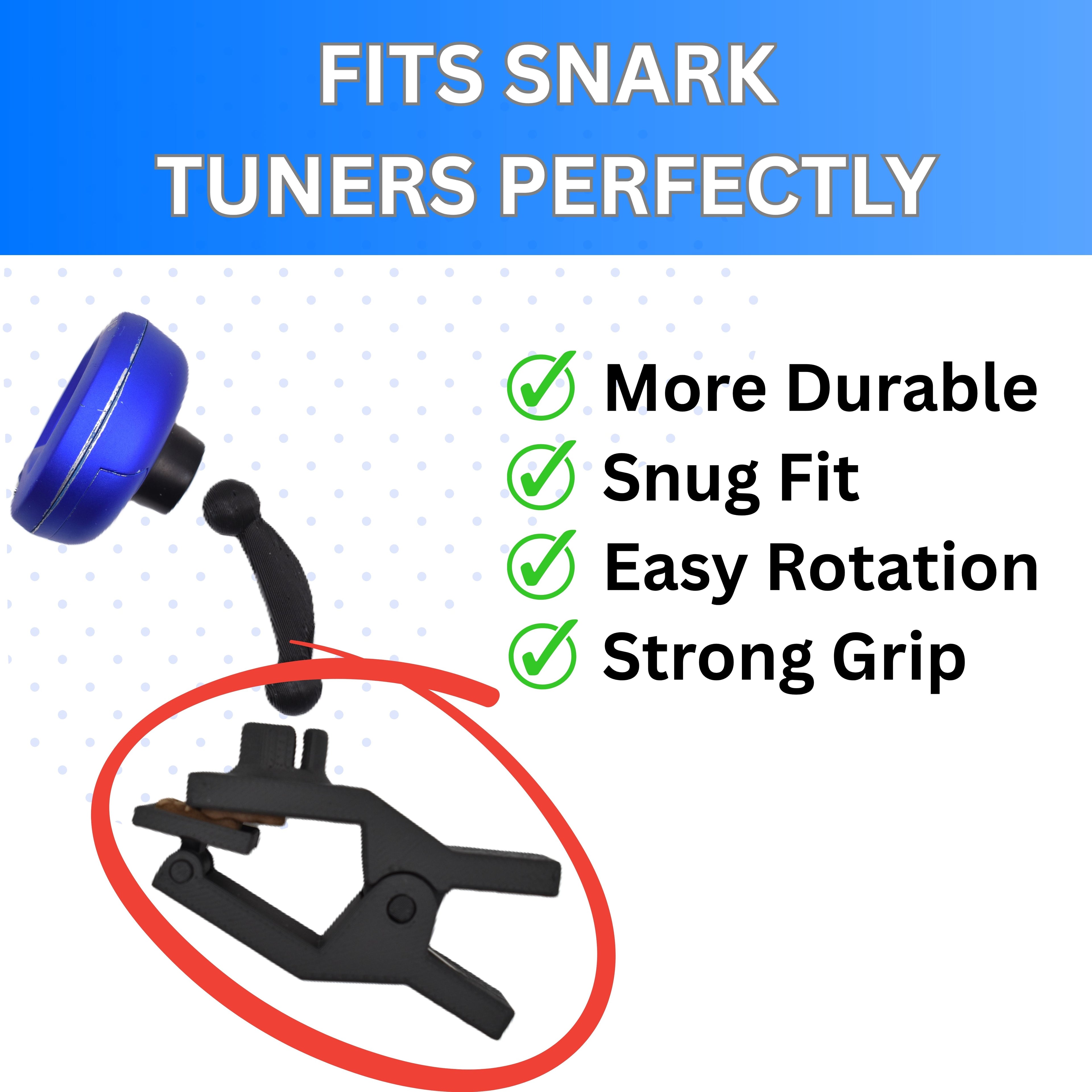 Guitar Tuner Replacement Clip - Snark Tuner Compatible
