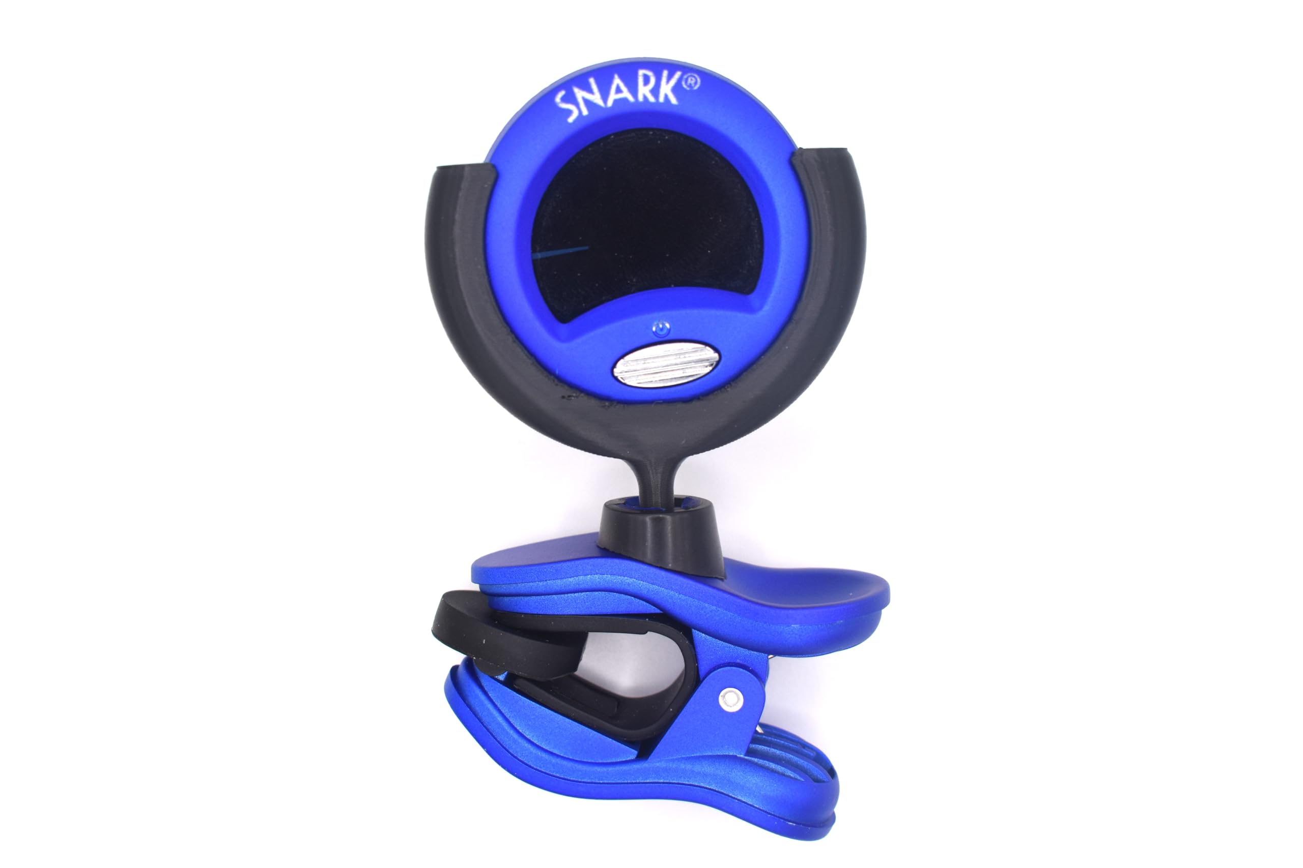 A closeup profile of a 3D-printed replacement holder attached to a Snark tuner.